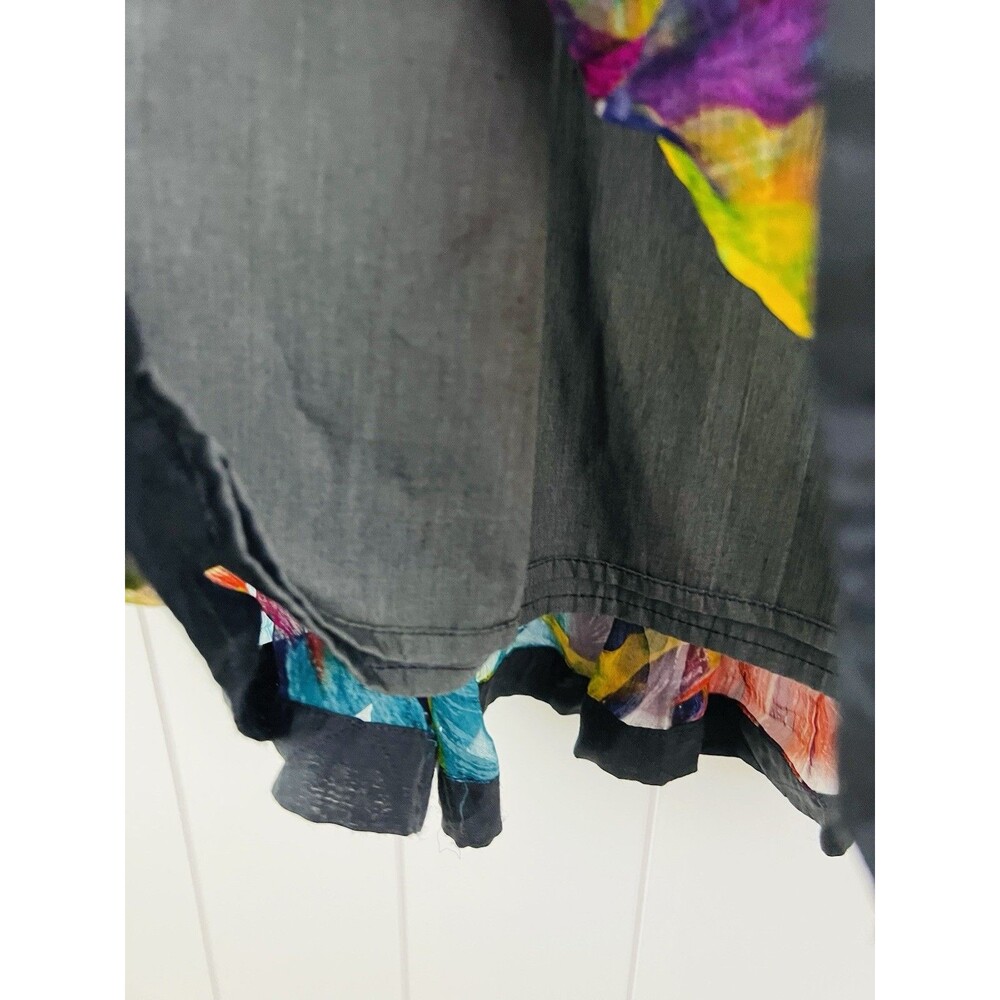Vintage Le Mieux Colorful Chiffon Flowy Boho Hippie Gypsy Maxi Skirt Elastic OS - Picture 5 of 9
